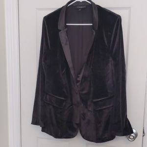 Black velvet blazer